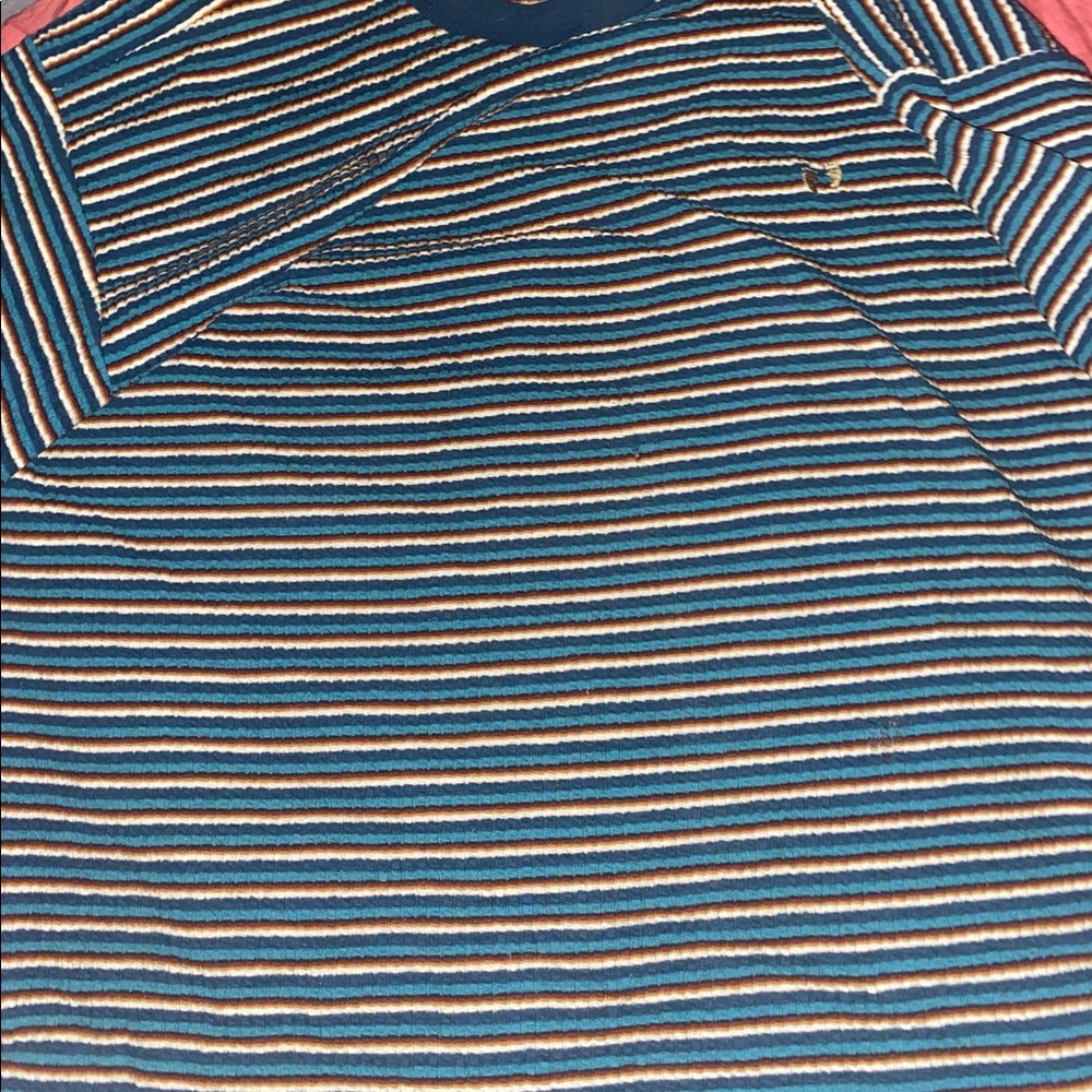 Oversized striped hang ten tee